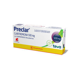 Preclar (B) Claritromicina 500mg 14 Comprimidos Recubiertos