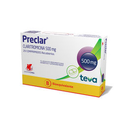 Preclar (B) Claritromicina 500mg 20 Comprimidos Recubiertos