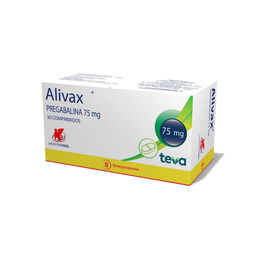 Alivax (B) Pregabalina 75mg 30 Comprimidos