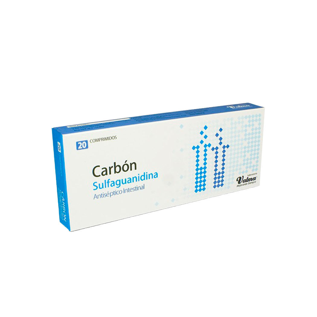 Carbón Sulfaguanidina 20 Comprimidos