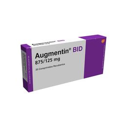Augmentin Bid (R) ícido Clavulanico / Amoxicilina 20 Comprimidos Recubiertos