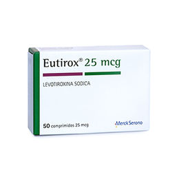Eutirox levotiroxina 25 mcg 50 comprimidos