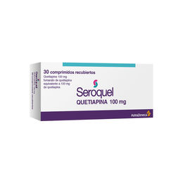 Seroquel (R) Quetiapina 100mg 30 Comprimidos Recubiertos