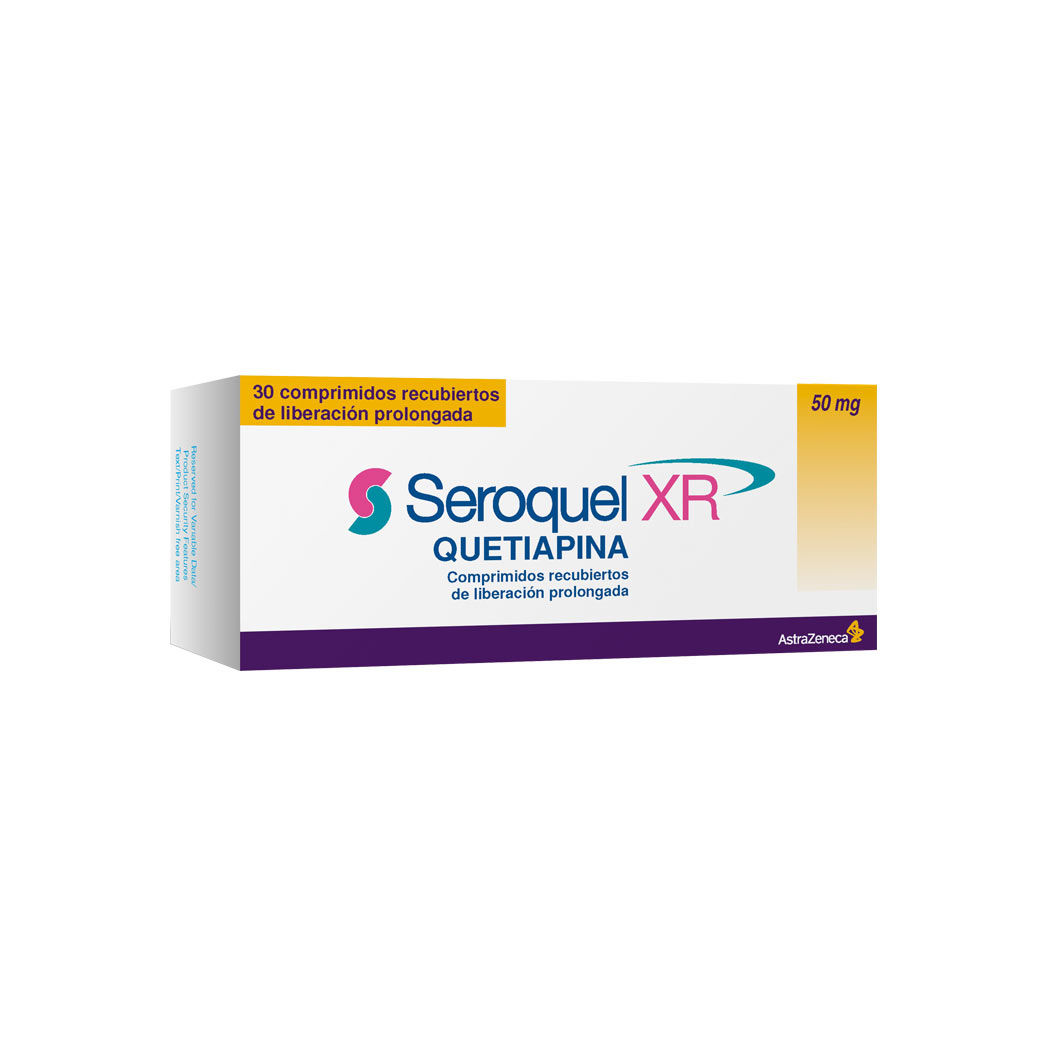 Seroquel XR (R) Quetiapina 50mg 30 Comprimidos Prolongados