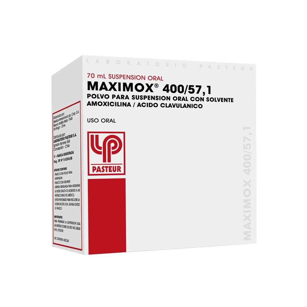 Maximox 400/57.1 Amoxicilina / ícido Clavulánico Polvo Oral 70ml