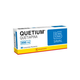 Quetium (B) Quetiapina 200mg 30 Comprimidos Recubiertos