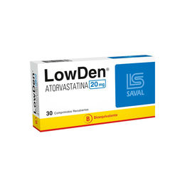 LowDen (B) Atorvastatina 20mg 30 Comprimidos Recubiertos