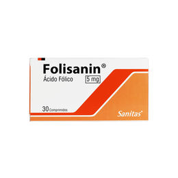 Folisanin ácido fólico 5 mg 30 comprimidos