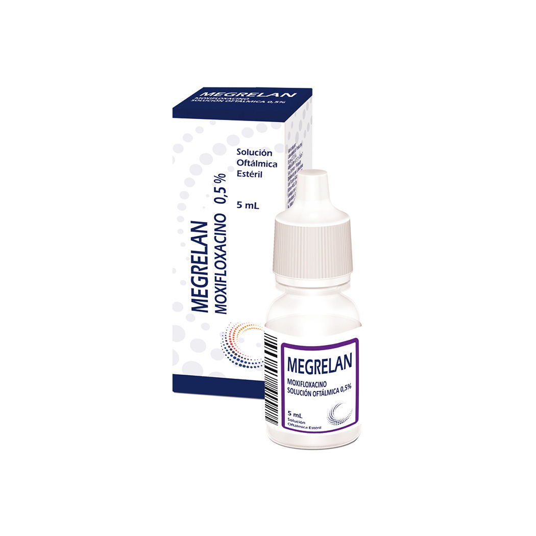 Megrelan Moxifloxacino 0.5% Solución Oftálmica 5ml