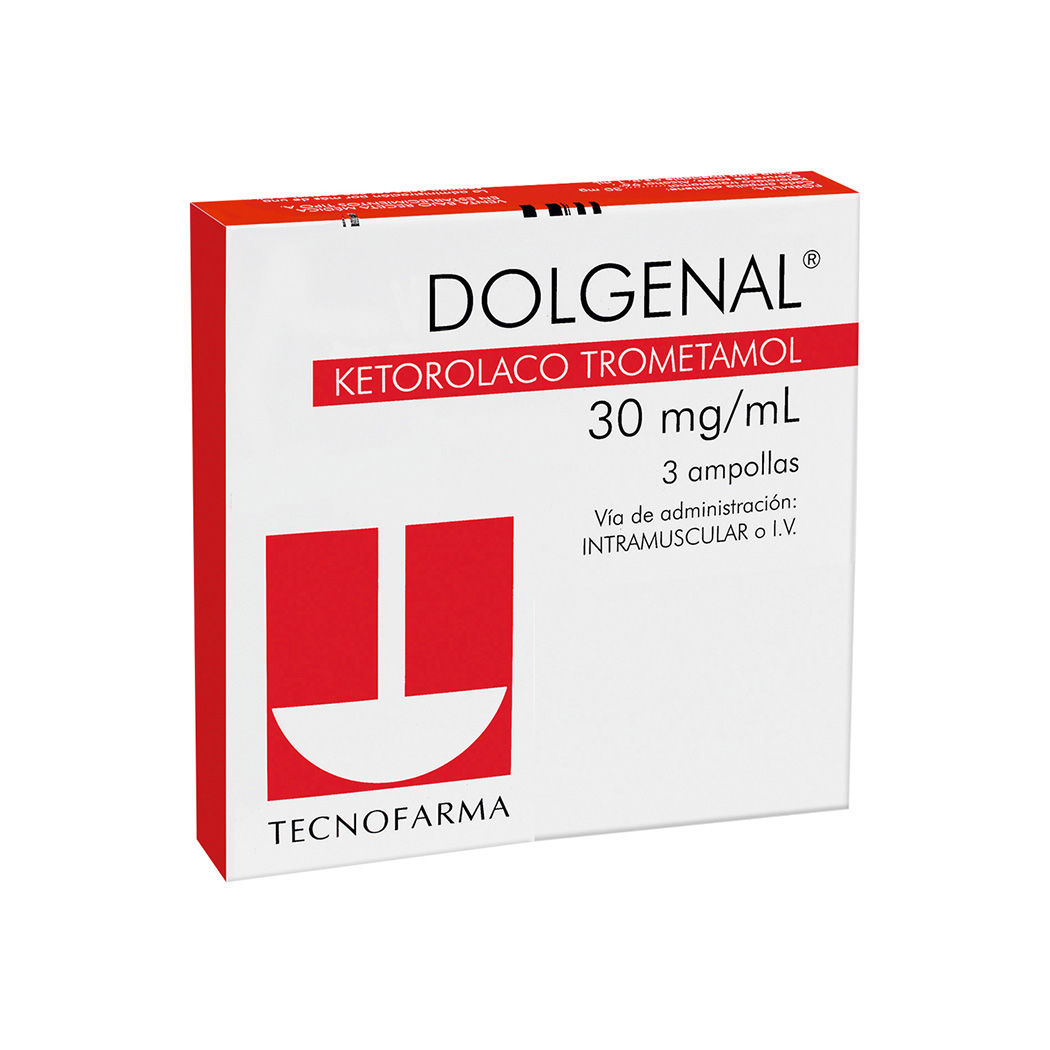 Dolgenal Ketorolaco 30mg/ml Inyectable 3 Ampollas
