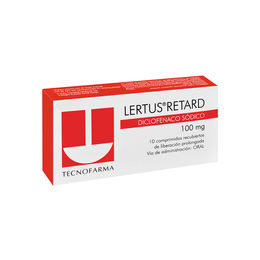 Lertus Retard Diclofenaco Sodico 100 mg 10 Comprimidos