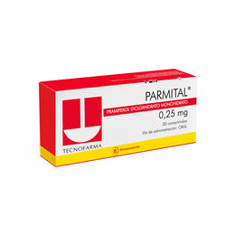 Parmital (B) Pramipexol 0.25mg 30 Comprimidos