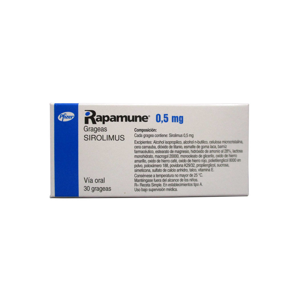 Rapamune Sirolimus 2mg 30 Grageas
