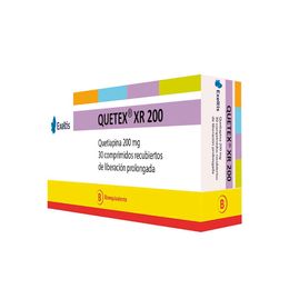 Quetex XR (B) Quetiapina 200mg 30 Comprimidos Prolongados