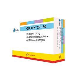 Quetex XR (B) Quetiapina 150mg 30 Comprimidos Prolongados