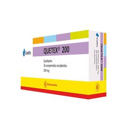Quetex (B) Quetiapina 200mg 30 Comprimidos Recubiertos