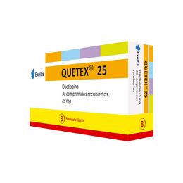Quetex (B) Quetiapina 25mg 30 Comprimidos Recubiertos