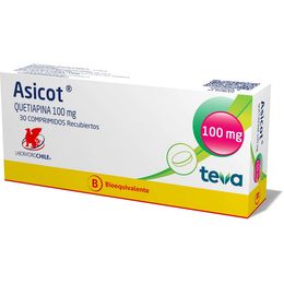 Asicot (B) Quetiapina 100mg 30 Comprimidos Recubiertos