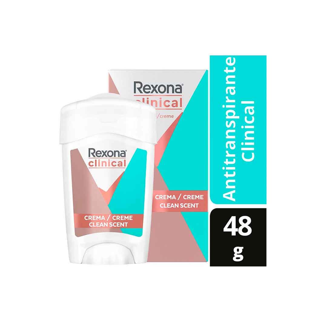 Rexona Clinical, Desodorante Femenino Clean Crema Barra