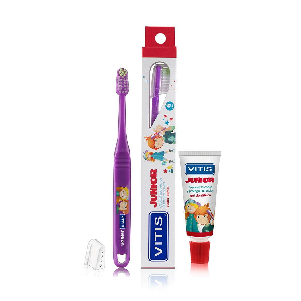 Pack Cepillo Dental VITIS® Junior + Gel 15ml
