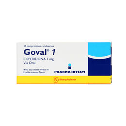 Goval (B) Risperidona 3mg 30 Comprimidos Recubiertos