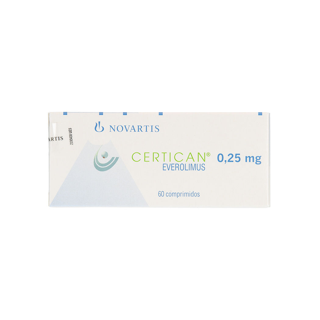 Certican Everolimus 0.5mg 60 Comprimidos