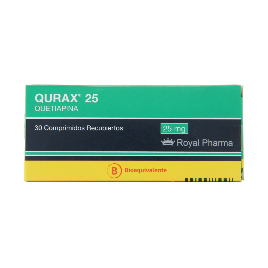 Qurax (B) Quetiapina 25mg 30 Comprimidos Recubiertos