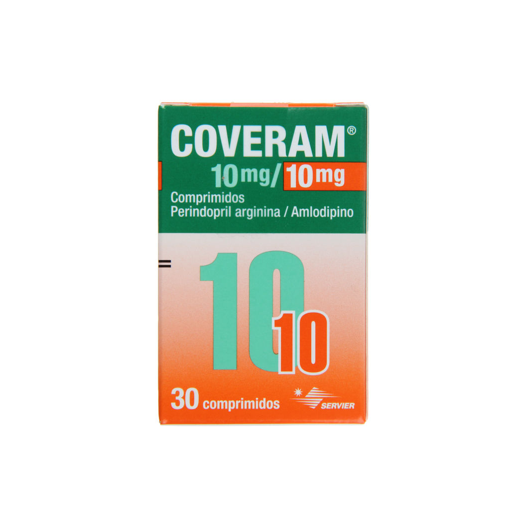 Coveram Amlodipino / Perindropil Arginina 10mg/10mg 30 Comprimidos