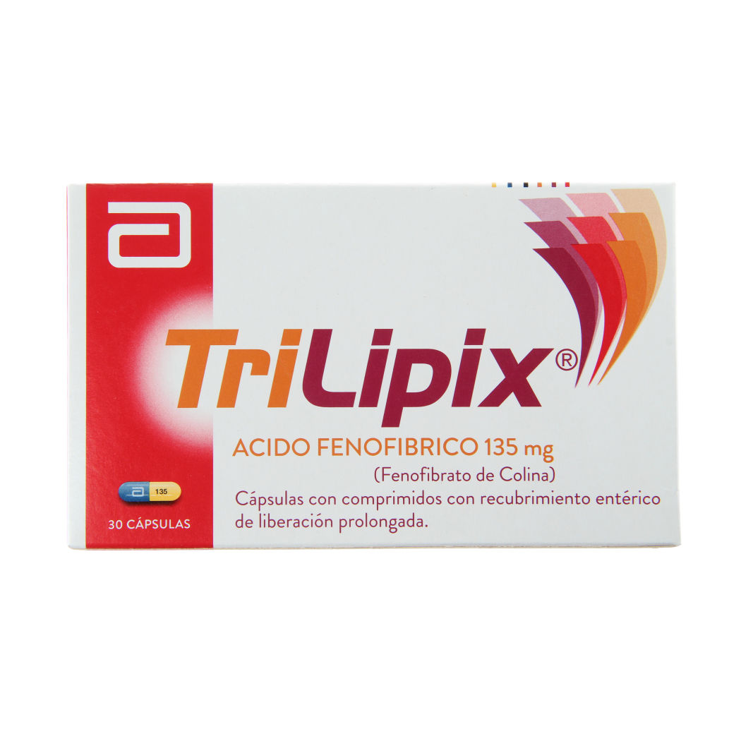 Trilipix ícido Fenofíbrico 135mg 30 Cápsulas Prolongadas