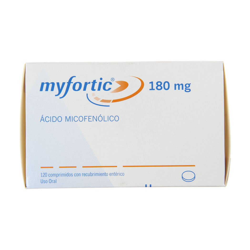 Myfortic ícido Micofenólico 180mg 120 Comprimidos Recubiertos