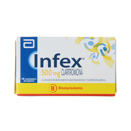 Infex (B) Claritromicina 500mg 14 Comprimidos Recubiertos
