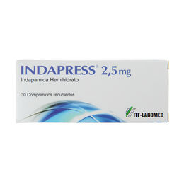 Indapress Indapamida 2.5mg 30 Comprimidos Recubiertos