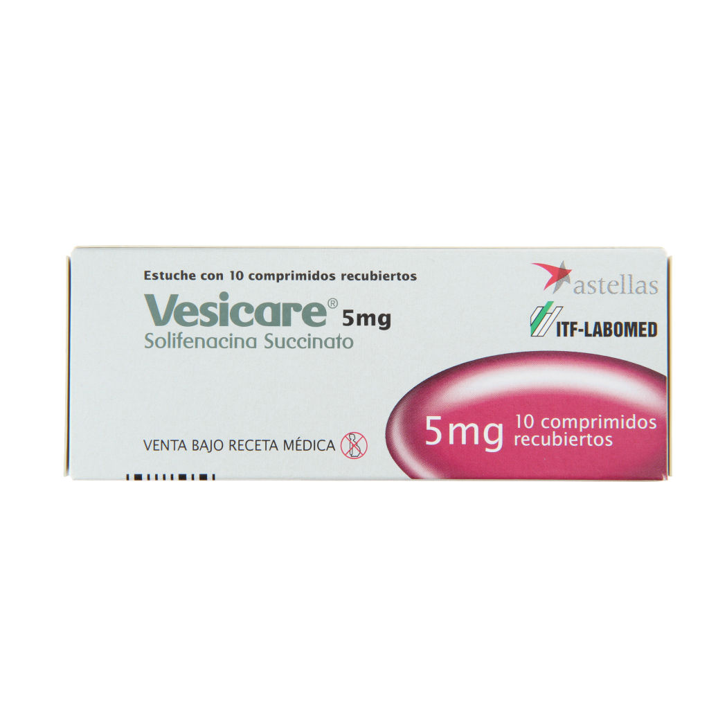 Vesicare Solifenacina Succinato 5mg 10 Comprimidos Recubiertos