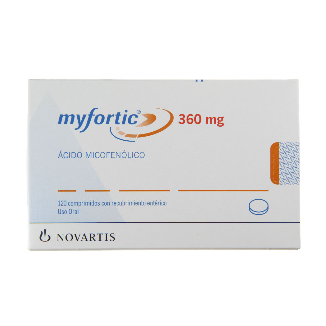 Myfortic ícido Micofenólico 360mg 120 Comprimidos Recubiertos