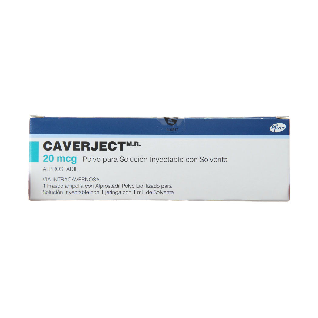 Caverject Alprostadil 20mcg Inyectable 1 Jeringa Prellenada