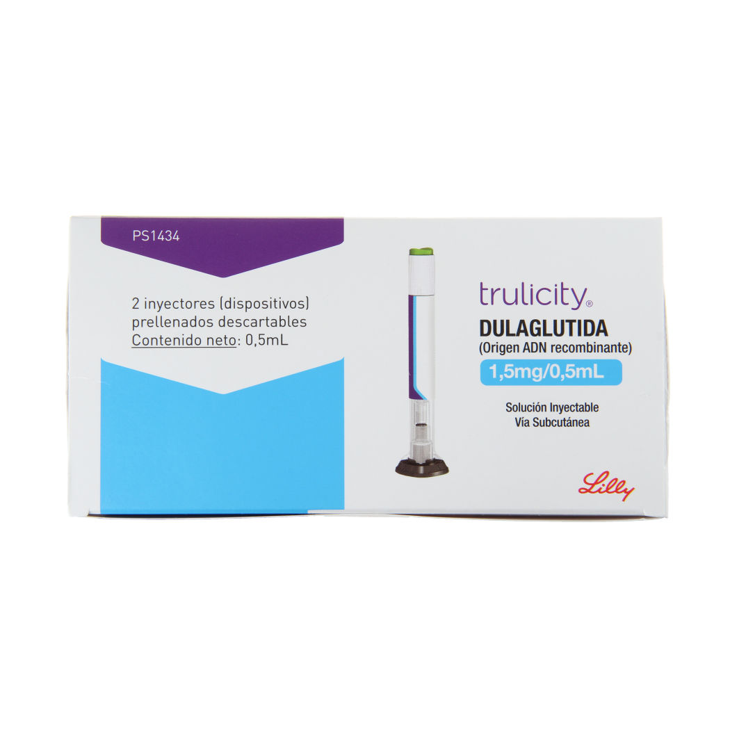 Trulicity Dulaglutida 1.5mg/0.5ml Inyectable 2 Jeringas Prellenadas