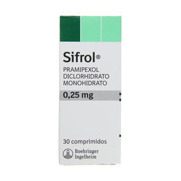 Sifrol (R) Pramipexol 0.25mg 30 Comprimidos
