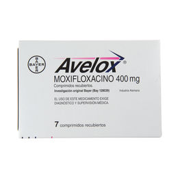 Avelox (R) Moxifloxacino 400mg 7 Comprimidos Recubiertos