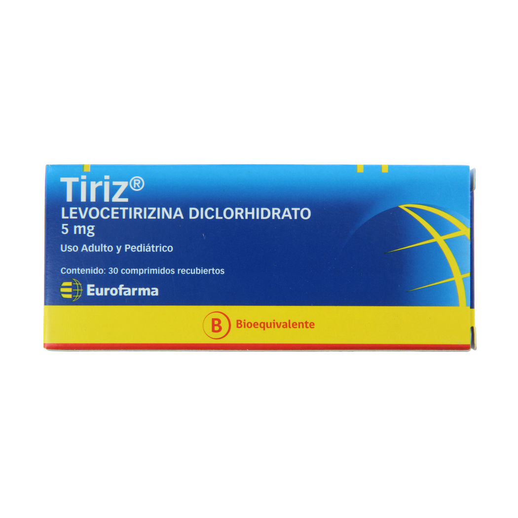 Tiriz (B) Levocetirizina 5mg 30 Comprimidos Recubiertos