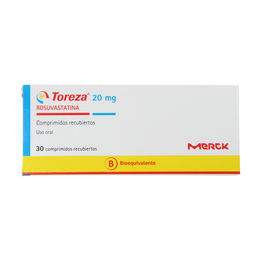 Toreza (B) Rosuvastatina 20mg 30 Comprimidos Recubiertos