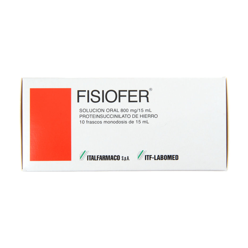 Fisiofer Proteinsuccinilato Férrico 800mg/15ml Solución Oral 10 Frascos