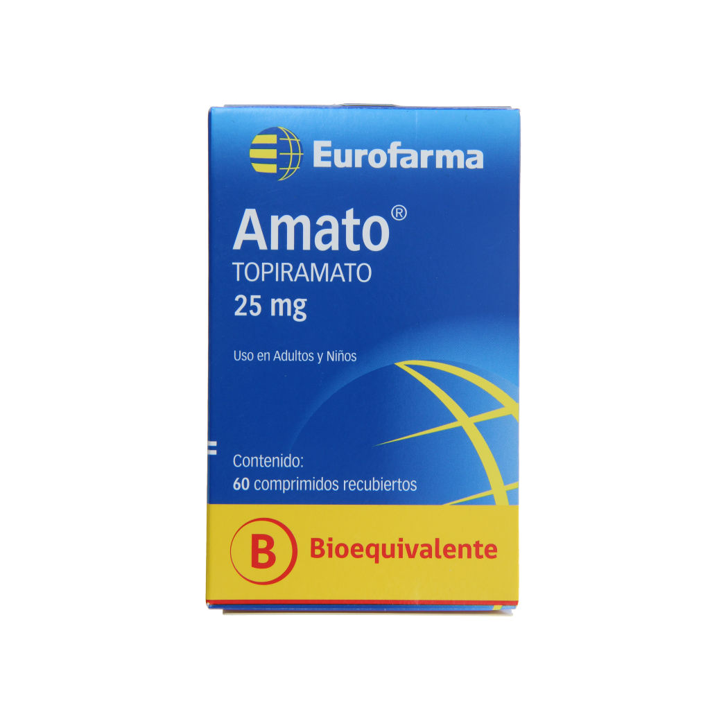 Amato (B) Topiramato 25mg 60 Comprimidos Recubiertos
