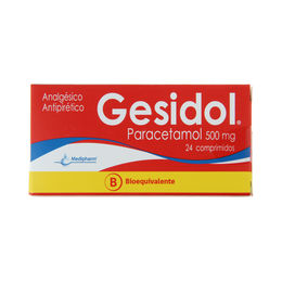 Gesidol (B) Paracetamol 500mg 24 Comprimidos