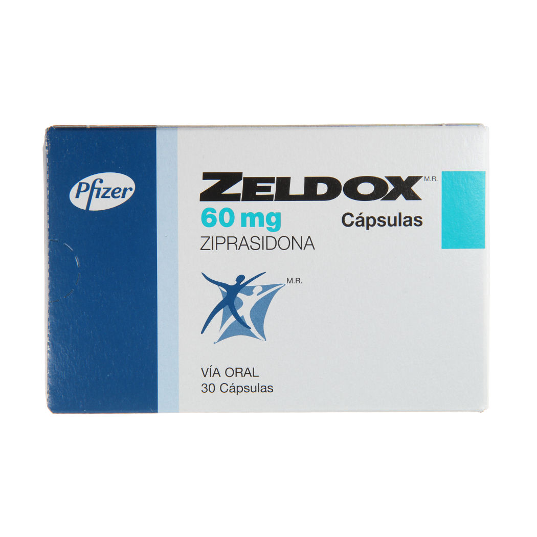 Zeldox Ziprasidona 60mg 30 Cápsulas