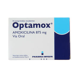 Optamox Amoxicilina 875 mg 14 Comprimidos Recubiertos