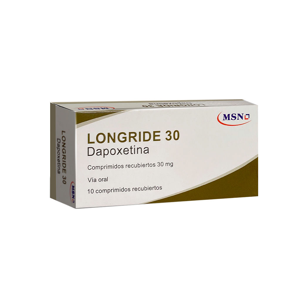 Longride Dapoxetina 30mg 10 Comprimidos Recubiertos