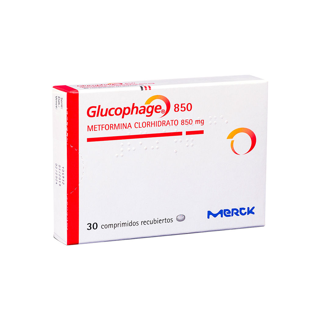 Glucophage Forte (R) Metformina 850mg 30 Comprimidos Recubiertos