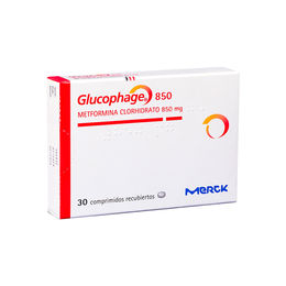 Glucophage Forte (R) Metformina 850mg 30 Comprimidos Recubiertos