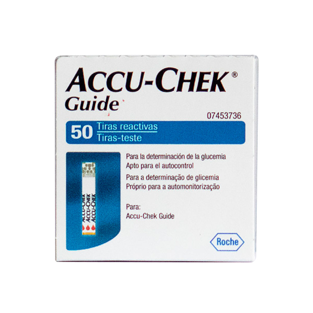 Tiras Reactivas de Glucemia Accu-Chek Guide 50 unidades