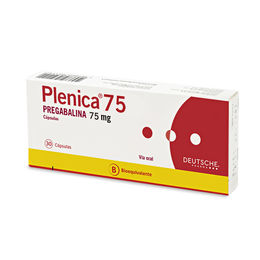 Plenica (R) Pregabalina 75mg 30 Cápsulas